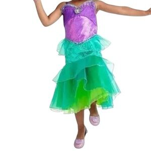 Disney Princess Little Mermaid Ariel Costume Dress Up Purple Teal sz 3